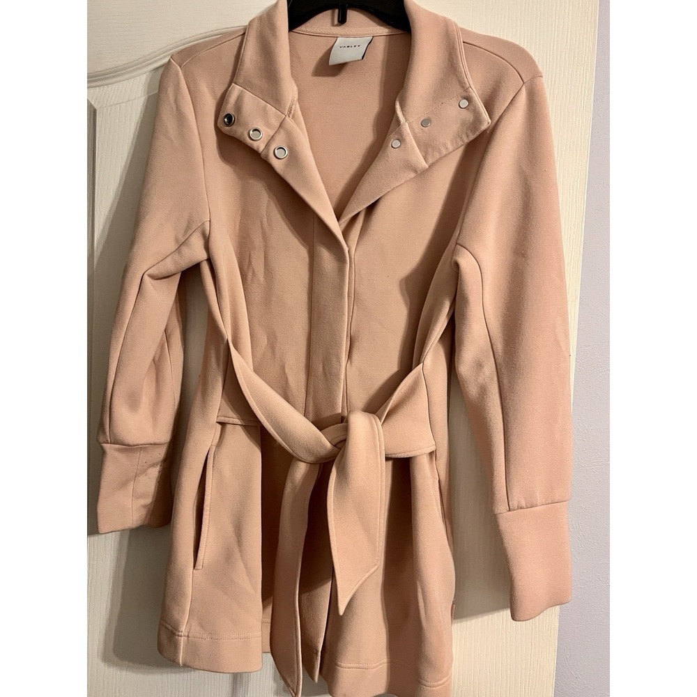 Varley Anset Jacket Womens xs Pink Doublesoft Belted Wrap Knit Cardigan